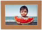 5x7 Mat for 8.5x11 Frame - Precut Mat Board Acid-Free Brown 5x7 Photo Matte Made to Fit a 8.5x11 Picture Frame, Premium Matboard for Family Photos, Show Kits, Art, Picture Framing, Pack of 25 Mats