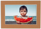 8x10 Mat Bevel Cut for 5.5x8.5 Photos - Acid Free Aged Oak Brown Precut Matboard - For Pictures, Photos, Framing - 4-ply Thickness