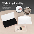 Large Stamp Pad - 3.50"x 6.25", Magnetic Lid, Premium Quality Felt Stamp Pad (Black)