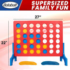Bolaball 4 in a Row Tabletop Game – 1.8 Ft 4 to Score Game for Kids & Adults, Indoor/Outdoor Family Yard, Portable Party for Home, Picnic & Travel, Plastic Version.