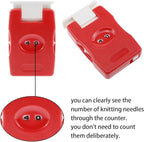 AYLIFU Knitting Counter 2set Mini Crochet Counter Knitting Manual Counter lastic Knitting Marking Tool（red and Pink）