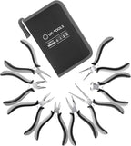 SOONAN 8 Pieces Mini Pliers Set, Jewelry Making Tools with Needle Nose Pliers, Wire Cutters, Round Nose Pliers, Bent Nose Plier