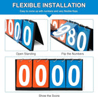 Portable Table Top Scoreboard Flipper, Multi Sports Score Flip Scoreboard Score Keeper