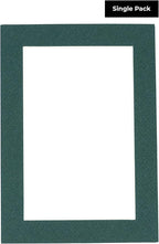 Poster Palooza 8x10 Mat Bevel Cut for 6x8 Photos - Acid Free Forest Green Precut Matboard - For Pictures, Photos, Framing - 4-ply Thickness