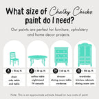 Chalky Chicks All-in-One Chalk Paint for Furniture or Cabinet - 4 Fl Oz - Matte Finish Cenote (Teal Blue) for Metal, Wood Furniture Paint - No Sanding All-in-One for Home Decor & Crafts, USA Made