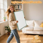 1000 Pieces Rotating Plastic Puzzle Board 3-in-1 Double-Sided/Tilting/Rotating, Portable Table 31.93"x24.06" Spinning Jigsaw Puzzle Table with Cover Lazy Susan Gift for Seniors Adults and Kids