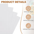 MECCANIXITY Canvas Boards for Painting, 5x7 Cotton Blank Primed Art Canvas Panels Acid-Free for Painting Supplies Oil Acrylic Tempera Watercolor Pouring Paint Artists(White, Pack of 10)