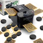 2025 New Smart 2-in-1 Automatic Card Shuffler and Dealer,Programmable Card Dealer,Card Shuffler 2 Deck,360° Rotation,Ultra Quiet,Rechargeable,Support 12 Players (Black Pro+8 remotes)
