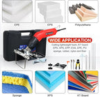 Hot Knife Cutting Tool Kit for Grooving/Sculpture/Cutting Air Cooled 200W (5 Blades) Pro Slotter Cutter Electric Hot Knife Foam Cutter for EPP, EPS, XPS, EVA, EPE, KT Board, Sponge