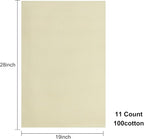 Aida Cloth 11 Count Cross Stitch Fabric,19×28inch (11CT,Off White)