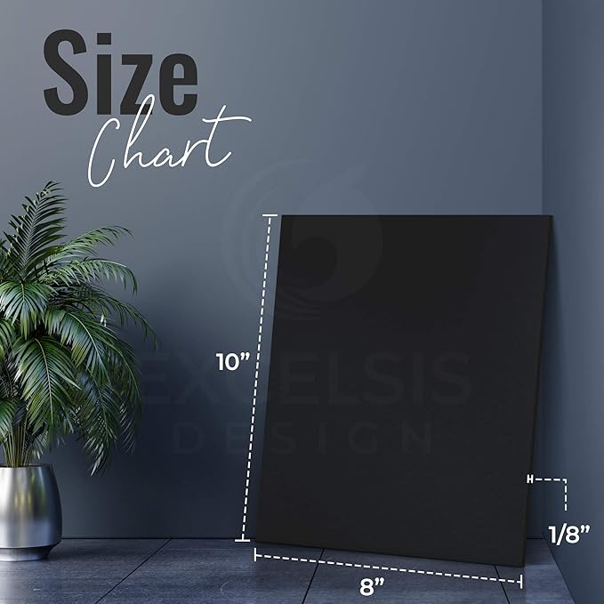 Black Foam Board 8 x 10 x 1/8" (3mm) Inch, 15 Pack Acid-Free Foam Core Poster Board Sheets for Art, Crafts, Presentation, Vision Board, Signboard, and Party Decorations