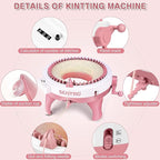 SENTRO Knitting Machine 48 Needles, Smart Knitting Crochet Machine, Double Crocheting Machine Kit,Circle Knit Loom Machine with Row Counter and Hand Crank