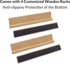 Dominos Set for Adults with 4 Wooden Racks, Double 6 Dominoes Game Set with 28 Colored Domino Tiles Double Six Dominos Set with Travel Case - Classic Board Games
