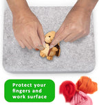 FCENDS Needle Felting Pad, 8x10x1 inch Needle Felt Mat, 100% Natural Wool, Thick and Firm Felt Base for Precision Felting (10"x8")