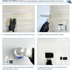 GLAINTE Bright White Marble Countertop Paint Kit Epoxy Countertop Refinishing Paint for Kitchen Bathroom Cover 38 Sq.Ft