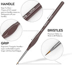 Nicpro 7 PCS Micro Fine Detail Paint Brush Set, Small Miniature Fine Tip Detail Brushes Kit for Acrylic Oil Watercolor, Models, Paint by Numbers, Miniature Painting, Craft, Rock Painting (Brown)