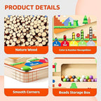 Montessori Toys,Magnetic Color and Number Maze,Wooden Toys for Ages 2-4,Toddler Fine Motor Skills Toys for Boys Girls