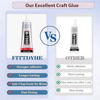 B7000 Jewelry Glue for Making, FITTDYHE 1PCS 50ML/1.69 fl oz Clear Adhesive for Rhinestone, Fabric, Multipurpose Super B-7000 for Phone Repair, Nail Art, Wood, Glass, Charms