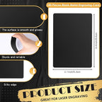 weparmeety 100 Pcs Metal Engraving Blanks Aluminum Sheet Laser Engraving Business Card Multipurpose DIY Gift Cards 86 x 54 x 0.21 mm (Matte Black)