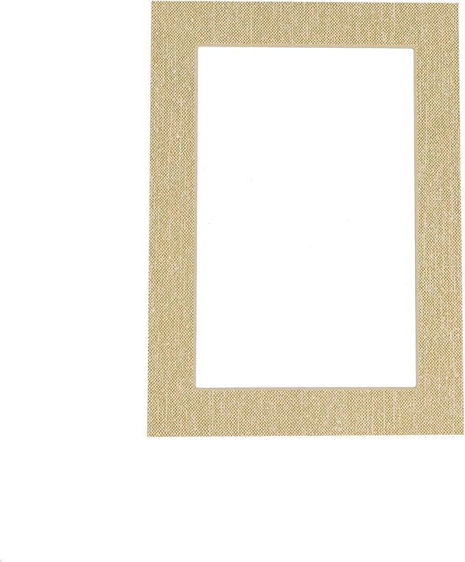 Poster Palooza 8.5x11 Mat Bevel Cut for 7x9 Photos - Acid Free Fresh Linen Canvas Precut Matboard - For Pictures, Photos, Framing - 4-ply Thickness