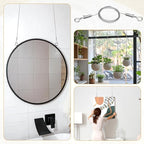 6PCS Heavy Duty Picture Hanging Wire 9.8ft X 1.5mm Mirror Frame Hanging Kit Adjustable Stainless Steel Rope for Pictures, Mirrors, Frames, Artwork, Light Lamp and Billboards, Supports up to 66lbs
