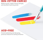 Simetufy 72 Pack 8 x 10 inch Canvas Boards for Painting Flat Canvas Panels Bulk Value Pack for Classes and Parties 100% Cotton for Acrylics Paint