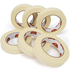 TAPEBEAR General Purpose Masking Tape 1 Inch x 60 Yards, Beige White Painters Tape for Painting, Labeling, DIY Arts Crafts, Home Office School Projects, 6 Rolls