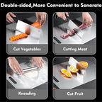 Titanium Cutting Board - 1 pack Titanium Cutting Boards for Kitchen,Double Sided Titanium Cutting Mat（11.81 * 17.91in）
