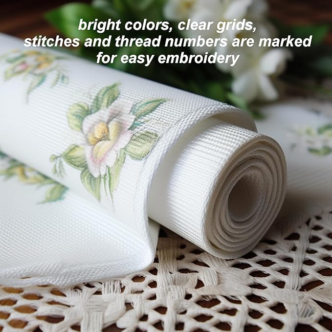 51buyoutgo 11CT Stamped Cross Stitch Kits for Adults - 12x12 in Beginner Embroidery Kit with Funny Easy Washable Animal Eagle Pattern, Pre Printed Fabric for DIY Home Decor, Mom Gifts & Stress Relief