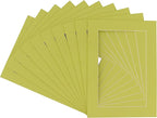 5x7 Mat for 8.5x11 Frame - Precut Mat Board Acid-Free Pistachio Green 5x7 Photo Matte For a 8.5x11 Picture Frame, Premium Matboard for Family Photos, Show Kits, Art, Picture Framing, Pack of 10 Mats