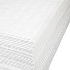 PONO 50 Pcs Oil Absorbent Pads, 15x20 IN White Heavy Weight Oil-Only Absorbent Pad,Used for Oil Spill Cleaning in Garage Workshop, Reusable, Washable, Durable