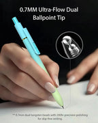 8pc Gel Pens, 0.7mm Black Ink, Medium Tip - Fast-Dry, No Bleed, Gradient Colors for Office & School