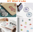 Large Finger Ink Pads for Kids Washable Craft Ink Stamp Pads, 16 Color DIY for Rubber Stamps, Paper, Scrapbooking, Wood Fabric, Best Gift for Kids(Each Sponge Size 2.87"X1.77")
