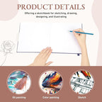 Moinchore Back to School Gifts Square Sketchbook 8 x 8 Inch Hardcover Art Sketch Book Drawing Papers 120 Pages, Mixed Media Journal Notebook with Elastic Closure Sketchbook for Drawing(Purple)