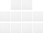 PATIKIL Plastic Mesh Canvas Sheets,10Pcs 3.1 x 3.1inch Cross Needlework Blank Yarn Crafting for Embroidery DIY Bookmarks Cup Mats, White, Square
