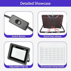 30W UV Light for Resin Curing 3D Printer Curing Lamp Kit for SLA/DLP/LCD 3D Printing 395-405nm Efficient IP66 Waterproof Flood Light with 36pcs Black Light Lamp Beads (Curing Lamp 30W)