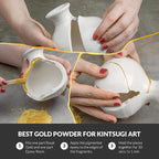 MEYSPRING Royal Gold Mica Powder for Epoxy Resin - Kintsugi Gold - Epoxy Resin Pigment - Great Resin Color for Kintsugi Repair Kit and Metallic Epoxy - Resin Art Supplies - Cosmetic Grade Mica Powder