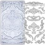 Scrollworks Mold for Polyclay Air Dry Clay Plaster
