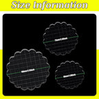 3 Pieces Acrylic Stamp Blocks Set, Sector Clear Stamping Blocks Tools Set With Grid Lines for Scrapbooking Crafts Making