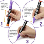 36 Pack Oil-Based Paint Pens for Rock Painting - Write On Anything Waterproof Painting Marker Pen for Wood, Metal, Plastic, Glass, Canvas, Ceramic & More Low-Odor, Medium-Tip Painting Markers