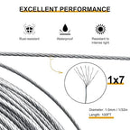 Picture Hanging Wire, 100-Feet Hanging Wire Heavy Stainless Steel line Rope for Photo Frame Picture, Holiday Decor, Crafts, Artwork, Mirror Hangings, Supports Up to 30lbs