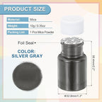 uxcell 10g/0.35oz Cosmetic Grade Mica Powder, 600 Mesh Mica Powder Natural Resin Epoxy Pigment Powders for Casting Resin, Candle Dye, DIY Nail Polish and Lip Gloss, Silver Gray