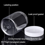 SATINIOR 12 Pack 10 oz Plastic Container Jars with Lids Round Clear Travel Cosmetic Container Jars for Toiletries, Lotion, Cream, Ointments, Makeup, Rhinestone, Samples, Kitchen Storage(White)
