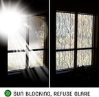 DKTIE Window Film Privacy with Installation Tools, Decorative Stained Glass Window Clings for Home, Static Cling Window Sticker for Front Door, Bathroom, Glass Door (Dark Green, 35.4'' x 78.7'')
