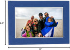 Poster Palooza 8.5x11 Mat Bevel Cut for 7x9 Photos - Acid Free Bottle Blue Precut Matboard - For Pictures, Photos, Framing - 4-ply Thickness