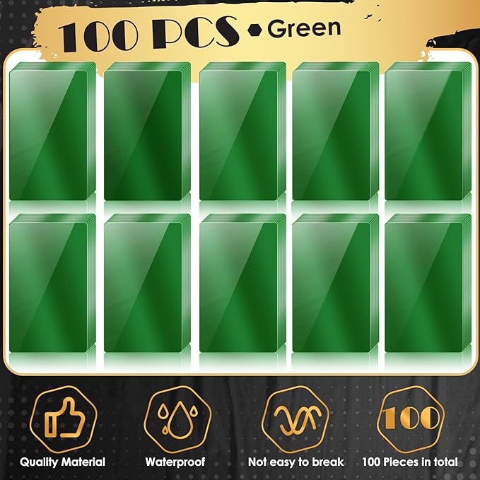 weparmeety 100 Pcs Metal Engraving Blanks Aluminum Sheet Laser Engraving Business Card Multipurpose Engraving DIY Gift Cards 86 x 54 x 0.21 m (Green)