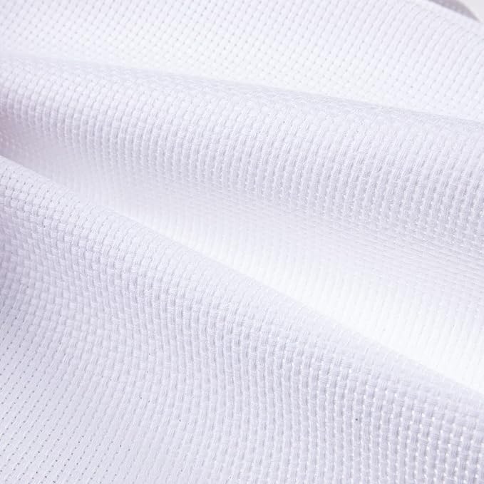 Aida Cloth Big Size 11 Count, White Cross Stitch Fabric, 39 inch by 60 inch