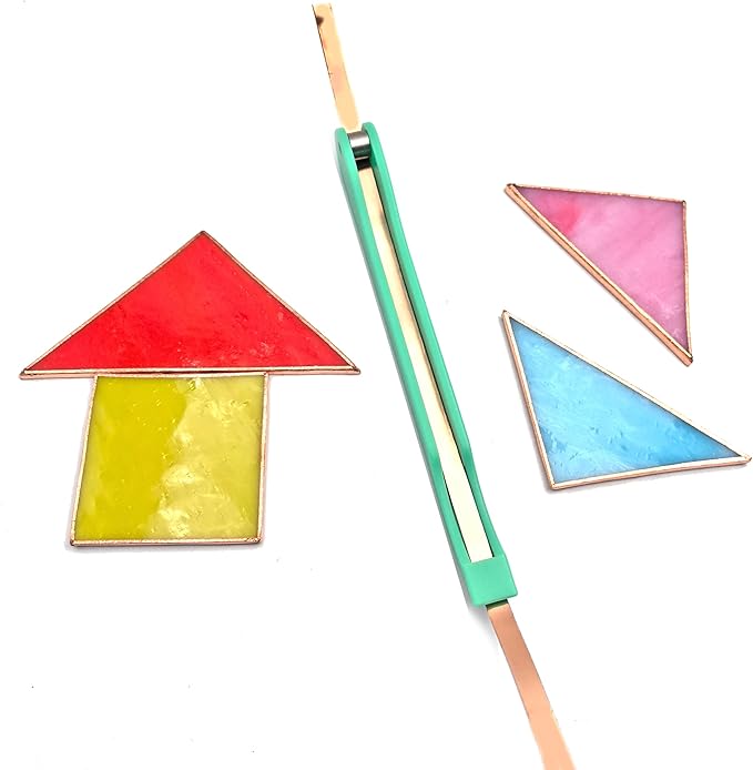 Copper Foil Hand Foiler for Stained Glass, 7/32" and 1/4" Hand Foiler Tool Kits, Green