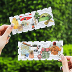 6 Rolls Travel PET Tape Set with Clip, Camping and Adventure-Themed Sticker Tape for Journaling, Scrapbooking, and DIY Crafts