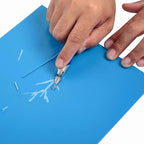 Falling in Art Soft Linoleum Carving Block, 9 Inches by 12 Inches, Blue, 4-Pack